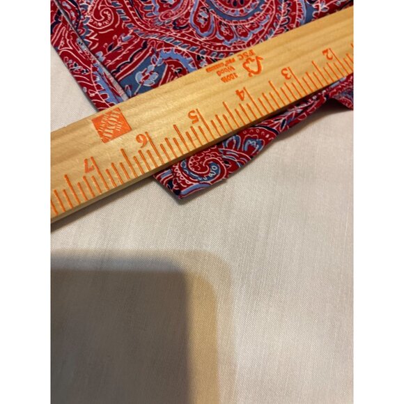 Bandolino Womens Red & Blue Paisley Print Shorts Size 12 Cotton Blend Mid-Rise - Picture 4 of 14